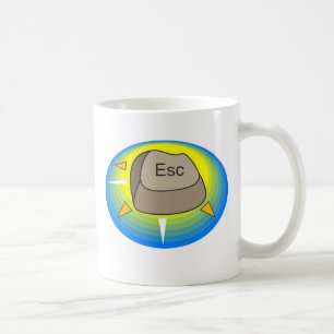 Taza De Café Botón del escape del ordenador