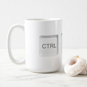 Taza De Café Botón del teclado de computadora CTRL ALT DEL de S