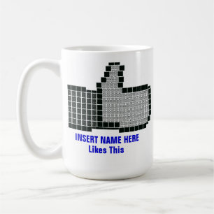 Taza De Café botón Me gusta Facebook