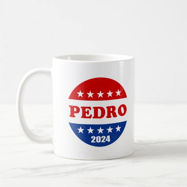 Taza De Café Botón Pedro Voter Elecciones 2024 (Izquierda)