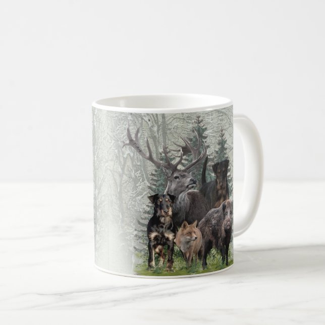 Taza De Café botón Pegatina Jagdterrier Keychain Coffee Mug (Anverso derecho)