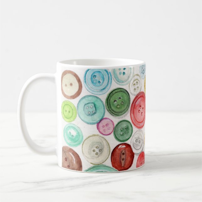 Taza De Café Botones! diseño en un Mug / Cup (Izquierda)