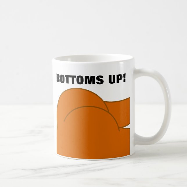 Taza De Café Bottoms Up, Birthday Coffee mug (Derecha)