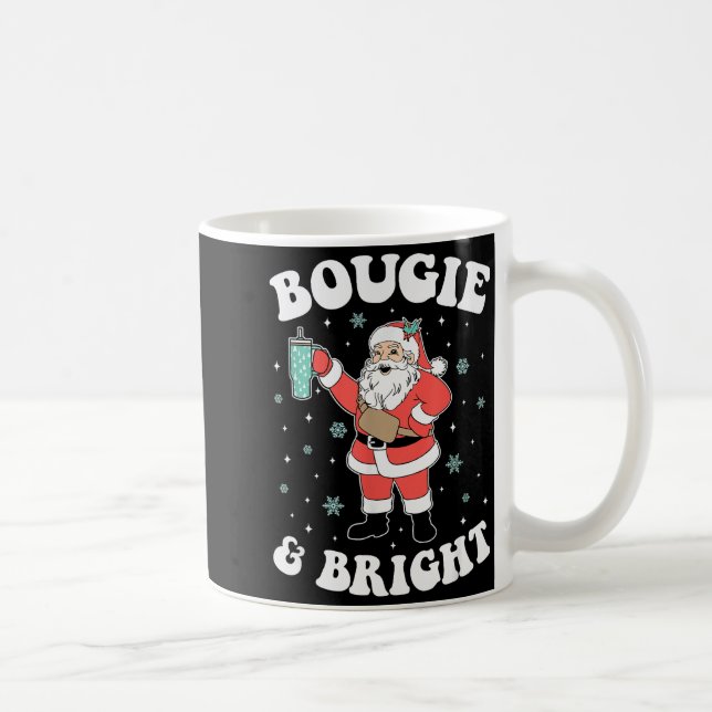 Taza De Café Bougie &amp; Bright Funny Christmas Santa Claus  (Derecha)
