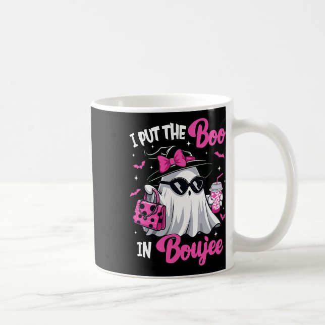 Taza De Café Boujee Boo Jee Spooky Ghost Halloween (Derecha)