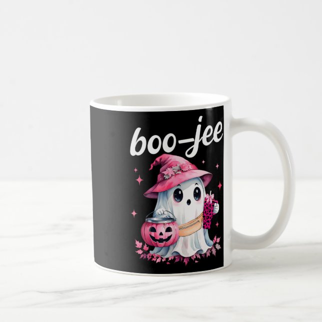 Taza De Café Boujee Boo Jee Spooky Ghost Halloween (Derecha)