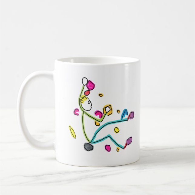 Taza De Café Bouldering Stickman (Izquierda)