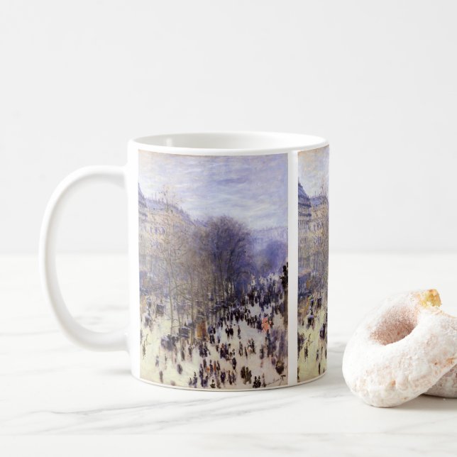 Taza De Café Boulevard des Capucines por Claude Monet, Bella Ar (Con donut)