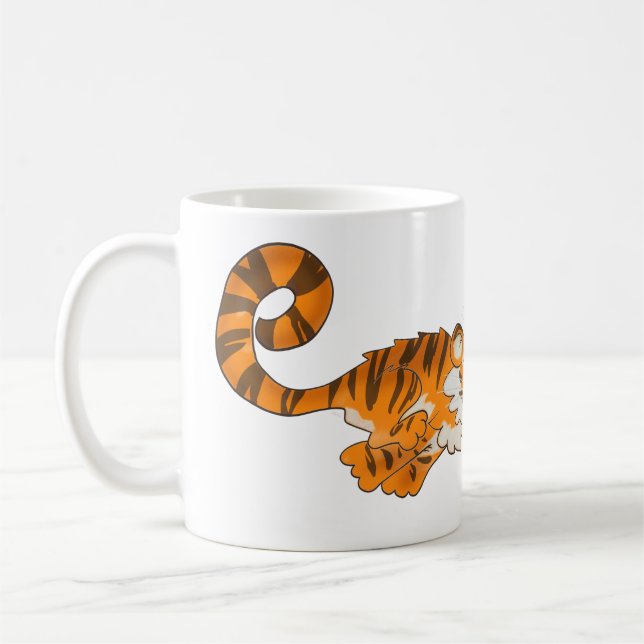 Taza De Café Bounding Tiger Coffee Mug (Izquierda)