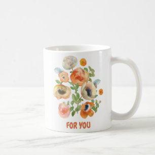 Taza De Café Bouquet De Flores De Primavera naranja Para Usted