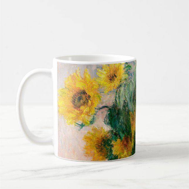 Taza De Café Bouquet de girasoles por Monet Impresionist (Izquierda)