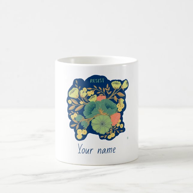 Taza De Café Bouquet de resistencia l mug con personalización (Centro)