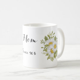 Taza De Café  Bouquet floral blooming letter m