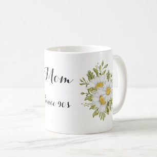 Taza De Café  Bouquet floral blooming letter m