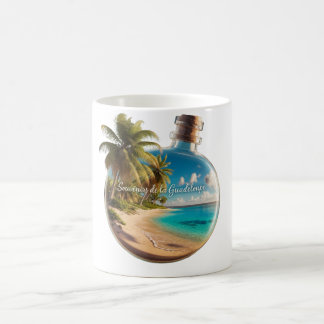 Taza De Café Bouteille Souvenir Guadeloupe: Plage Tropicale 