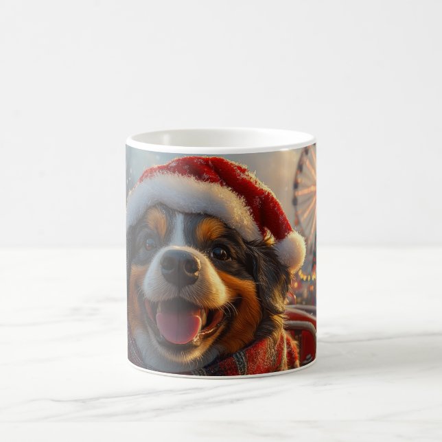 Taza De Café Bouviers des Flandres Dog Roller Coaster Navidades (Centro)