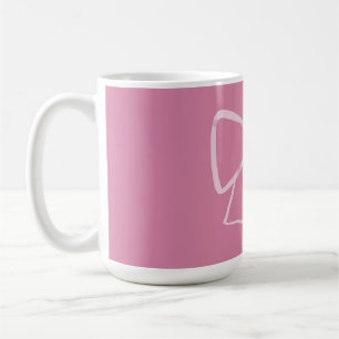 Taza De Café Bow rosa minimalista