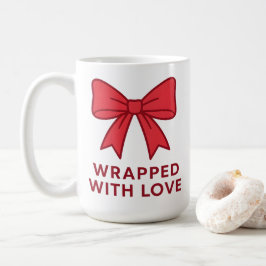 Taza De Café Bow Rosado Envuelto Con Amor Coquette Estética