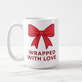 Taza De Café Bow Rosado Envuelto Con Amor Coquette Estética