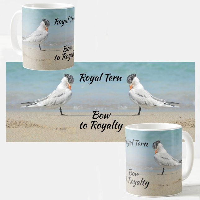 Taza De Café Bow to Royalty Royal Terns Seabirds Coastre (Subido por el creador)