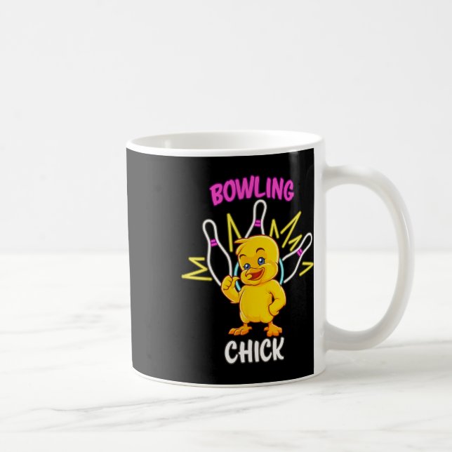 Taza De Café Bowling Chick Funny Chicken Deportista (Derecha)