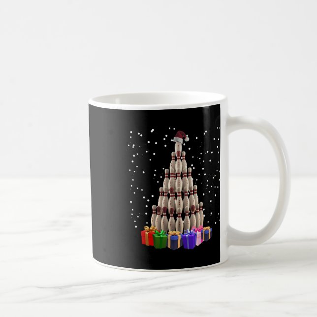 Taza De Café Bowling Christmas Tree Funny Xmas Mating Family (Derecha)