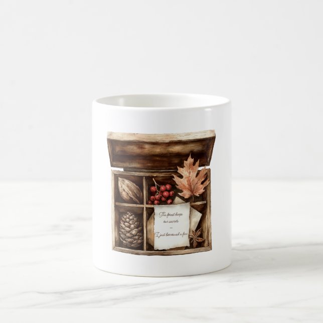 Taza De Café Box Berries Leaves Pinecones Treasures (Centro)