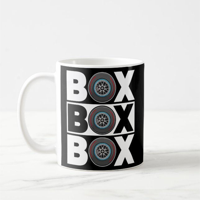 Taza De Café Box Box F1 Arrastrar Carreras Race Drifing Autos r (Izquierda)