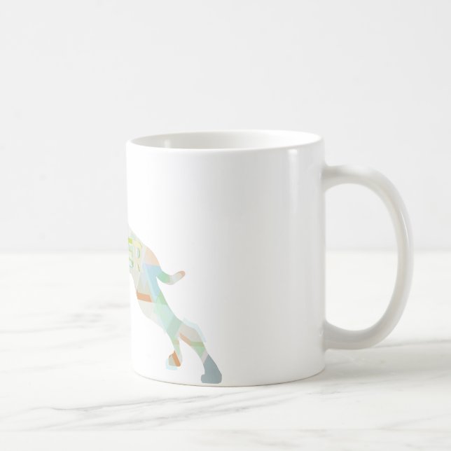 Taza De Café Boxeador alemán triangular (Derecha)