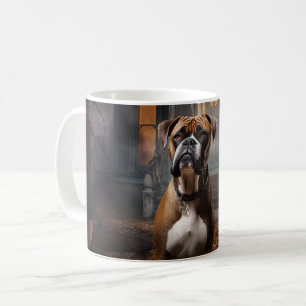 Taza De Café Boxeador de Halloween aterrador