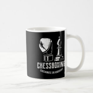 Taza De Café Boxeador del jugador de ajedrez de boxeo I de ajed