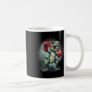 Taza De Café Boxeador Dinosaurio Boxeo Dino Kickboxing Boxeo T-