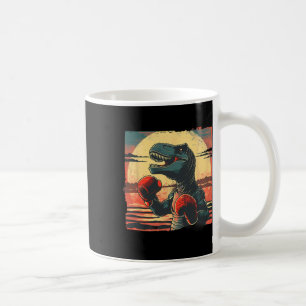 Taza De Café Boxeador Dinosaurio Boxeo Dino Kickboxing T-rex Bo