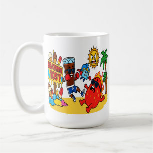Taza De Café Boxeo de Cola Helada vs Ola de Calor de Verano Art
