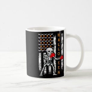 Taza De Café Boxeo de Esqueleto Halloween Boxeador Kickboxing M