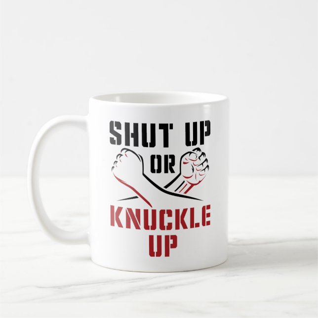 Taza De Café Boxeo de Knuckle vacío silenciado (Izquierda)
