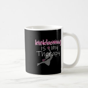 Taza De Café Boxeo de mujeres es mi terapia , Kickboxin