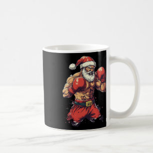 Taza De Café Boxeo De Santa Claus Y Muay Thai
