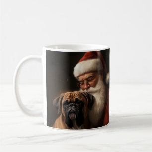 Taza De Café Boxer Con Santa Claus Navideño Festivo