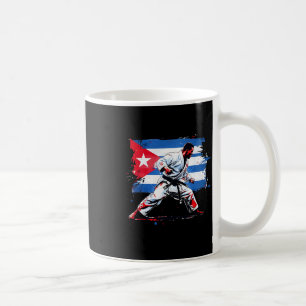 Taza De Café Boxer cubano - Buceo con bandera cubana en caja de