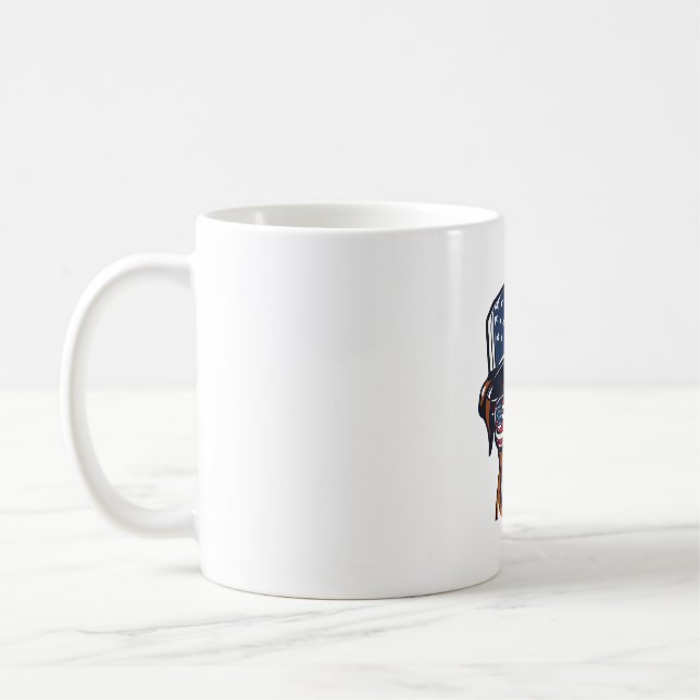 Taza De Café Boxer Dog 4 de julio (Izquierda)