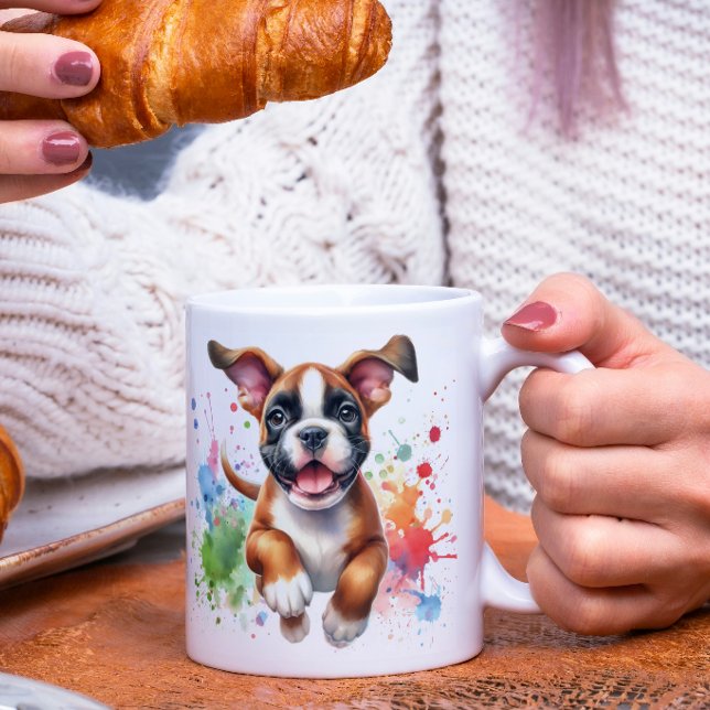 Taza De Café Boxer Dog Color Splash (Subido por el creador)