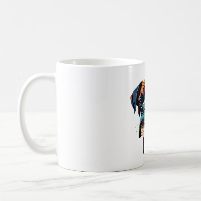 Taza De Café Boxer Dog Colorful (Izquierda)