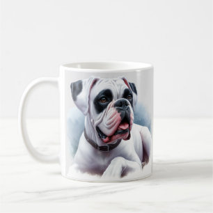 Taza De Café 🐾 Boxer Dog Gracety Guardian en acuarela