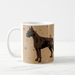 Taza De Café Boxer Dog Mug – Modern  Boxer Illustration