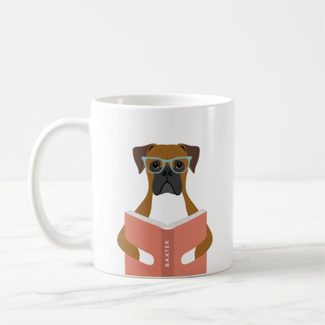 Taza De Café Boxer Dog Mugs (Izquierda)