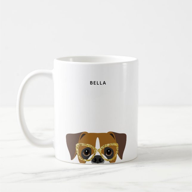Taza De Café Boxer Dog Mugs (Izquierda)