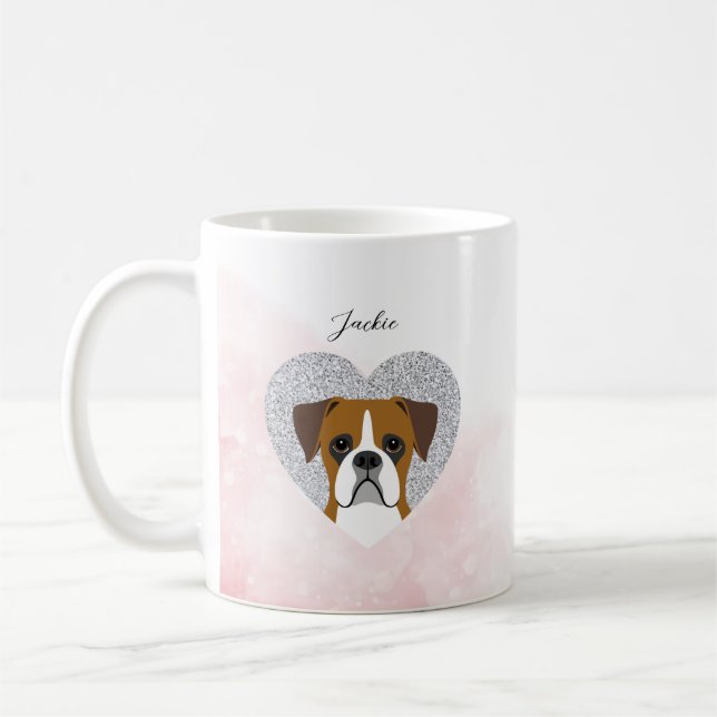 Taza De Café Boxer Dog Mugs (Izquierda)