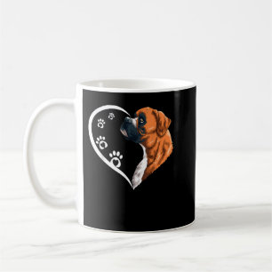 Taza De Café Boxer Dog Para Mujeres Chicas Niños Corazón Cute B