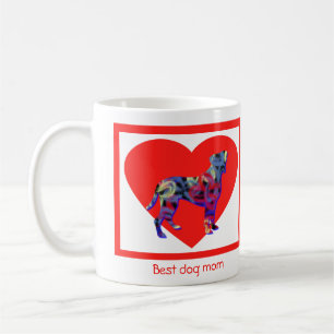 Taza De Café Boxer Dog Red Valentine's Day Heart Coffee Mug